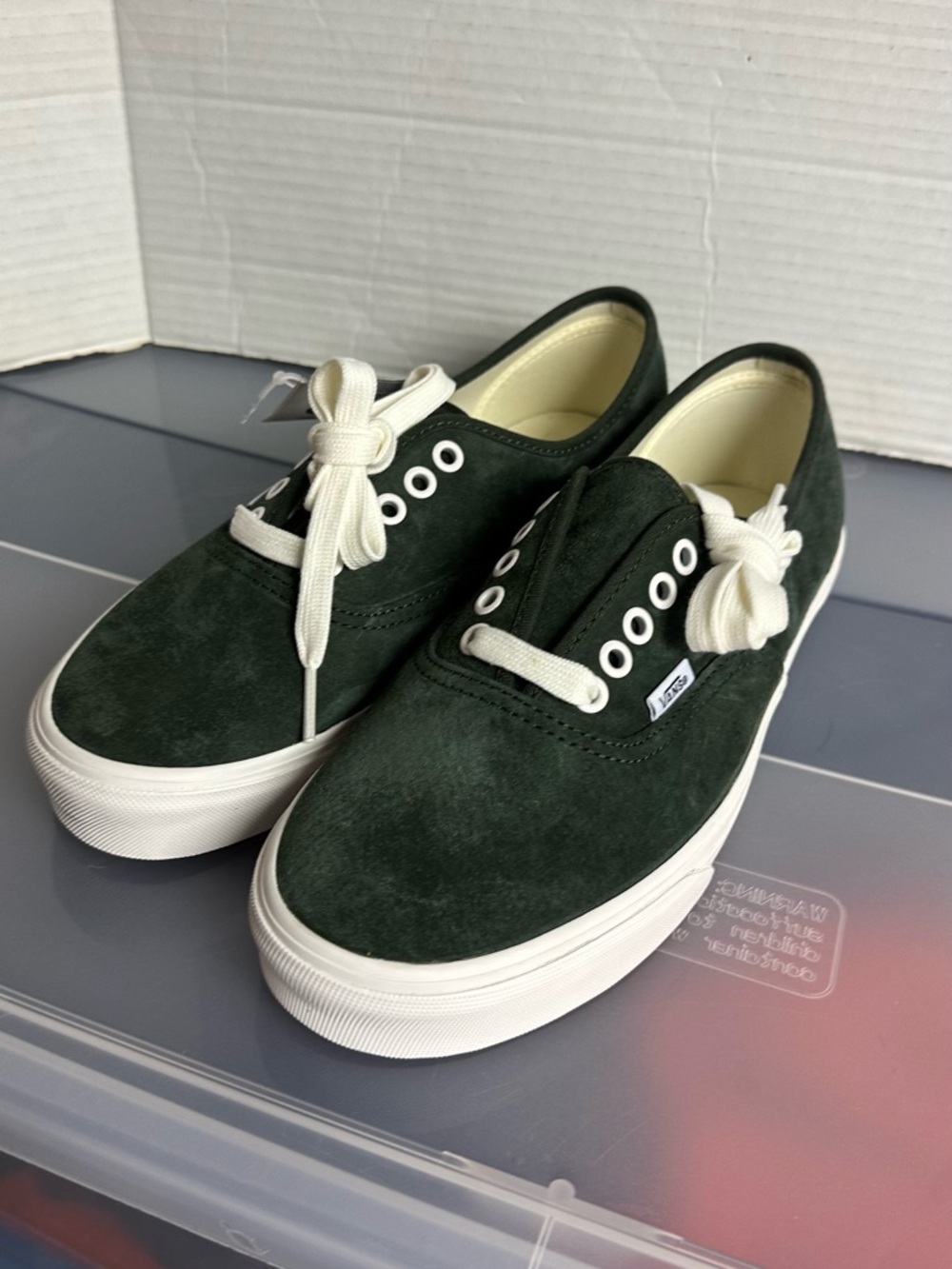 Vans Authentic Emerald Green Suede Shoes
